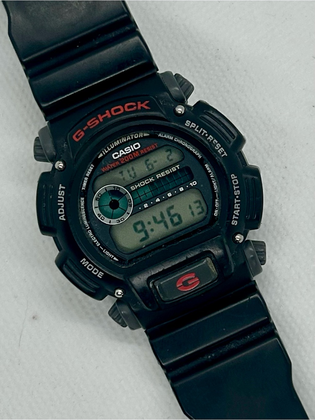 Casio GShock Dw9052 Black Digital Watch Module 2327 Working Alarm Chronograph Casio GShock Dw9052 Black Digital Watch Module 2327 Working Alarm Chronograph